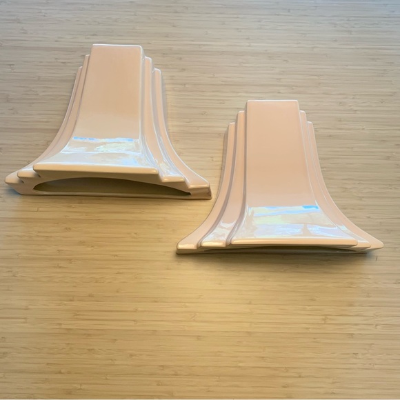 80s Pink Deco Wall Sconce Set of 2 - Picture 3 of 8